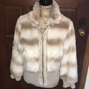 Faux fur jacket.